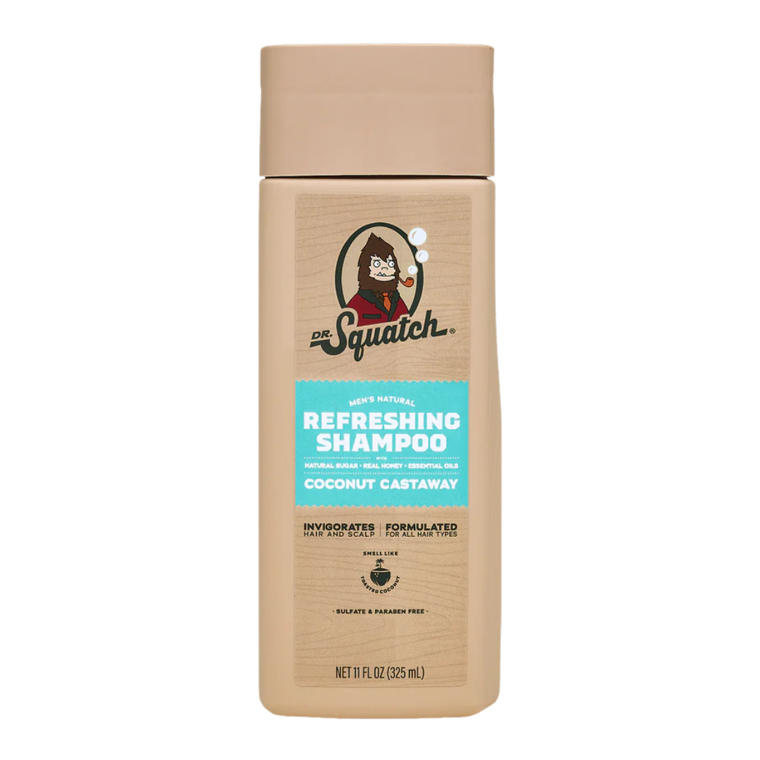 Dr. Squatch Men's Natural Hair Care Coconut Castaway, 11 oz / 325 ml