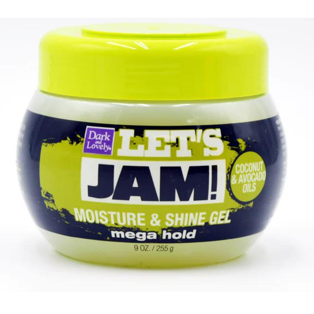 Dark and Lovely Let's Jam Moisture & Shine Gel Mega Hold (Coconut & Avocado Oils) 9oz / 255g