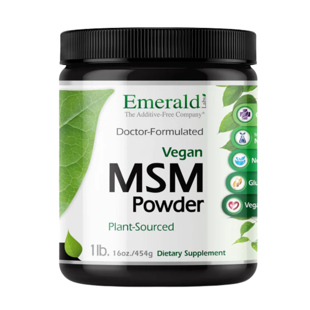 Emerald Vegan MSM Powder Plant-Sourced, 16 oz / 454 g