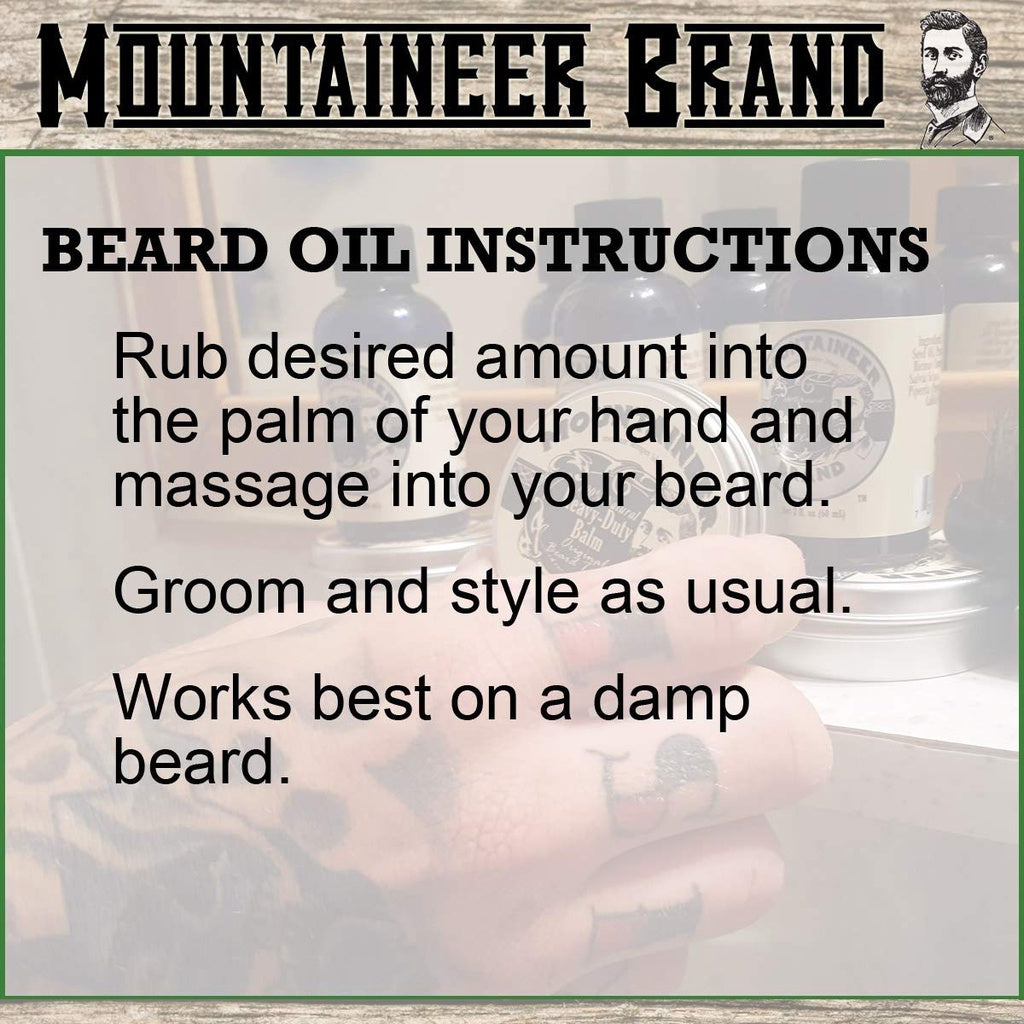 Mountaineer Brand 100% Natural Beard Oil Timber Scent, 2 fl.oz / 60ml