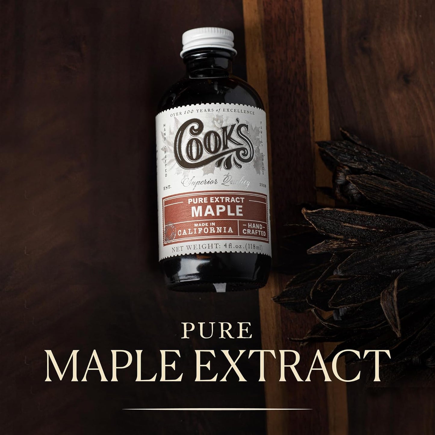 Cook's All Natural Premium Pure Maple Extract, 4 oz.