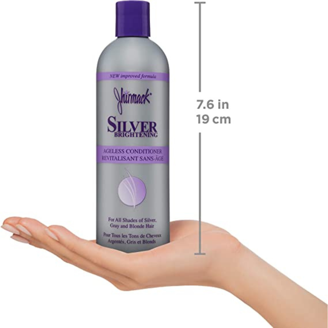 Jhirmack Silver Brightening Ageless Conditioner For All Shades Of Silver Gray & Blonde 12 Oz (355ml)