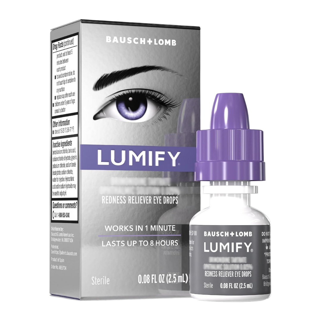 Bausch + Lomb Lumify Redness Reliever Eye Drops, 0.08 oz / 2.5 ml