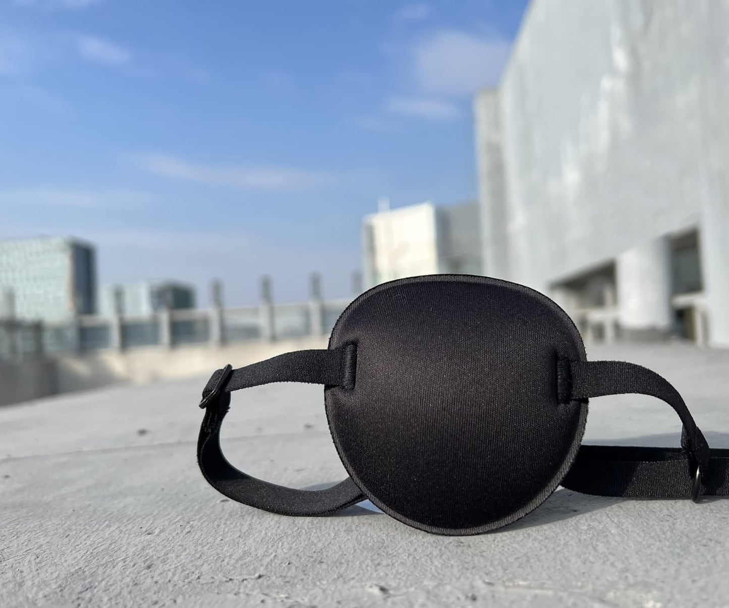 Thsiree Adjustable Medical Eye Patches for Left or Right Eyes Black  2 pieces