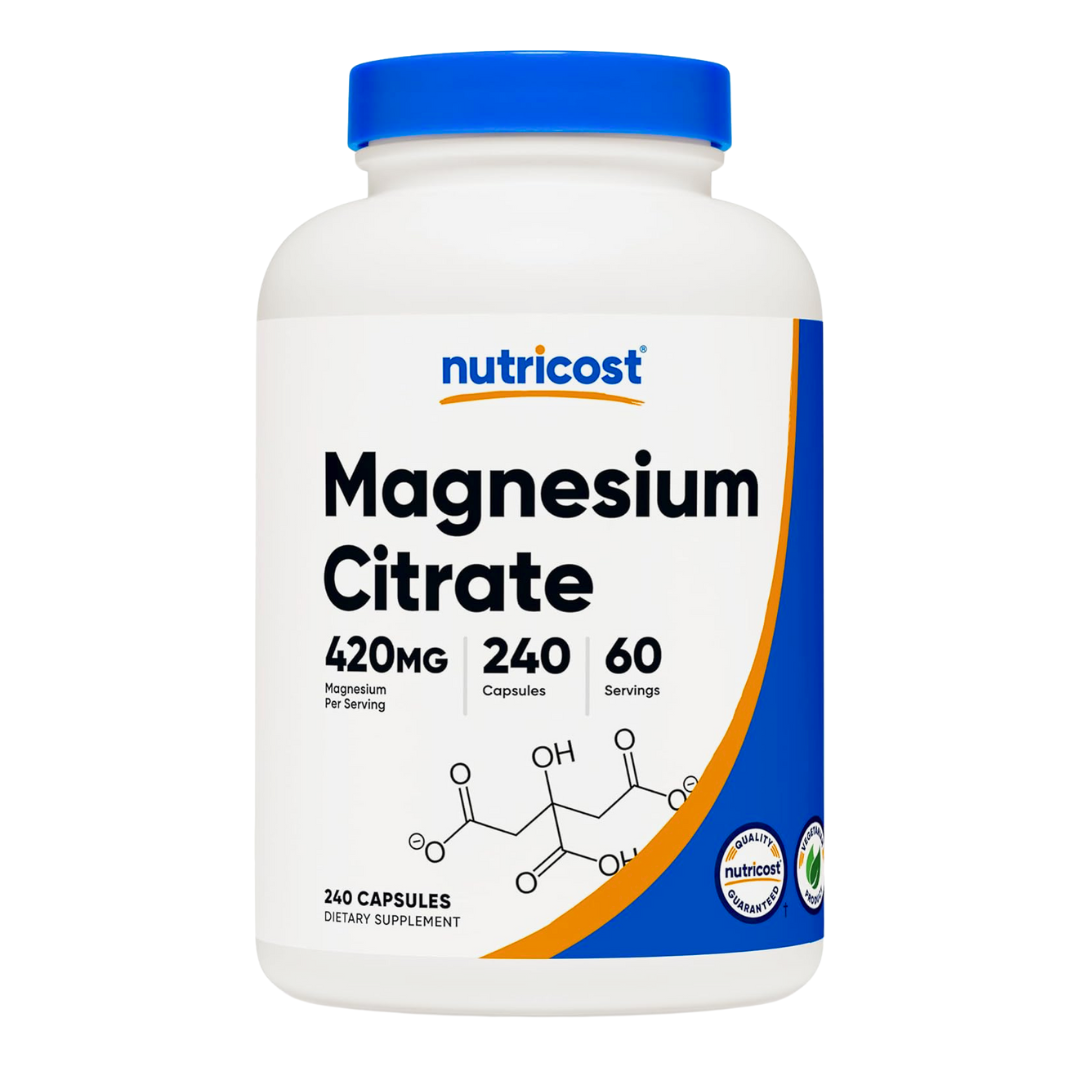 Nutricost Magnesium Citrate 420mg Supplement 240 Capsules