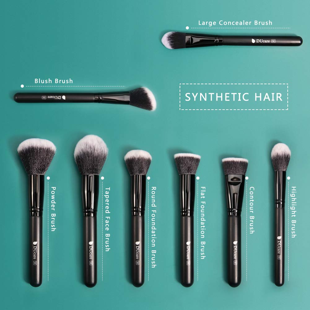 DUcare Makeup Brushes 27 Pieces Professional Makeup Brush Set Premium Synthetic Goat Pony Hair
