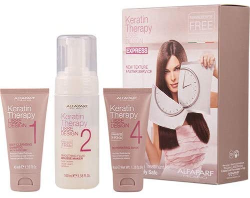 Alfaparf Milano Lisse Design Keratin Therapy Express Straightening / Smoothing Hair Treatment Kit