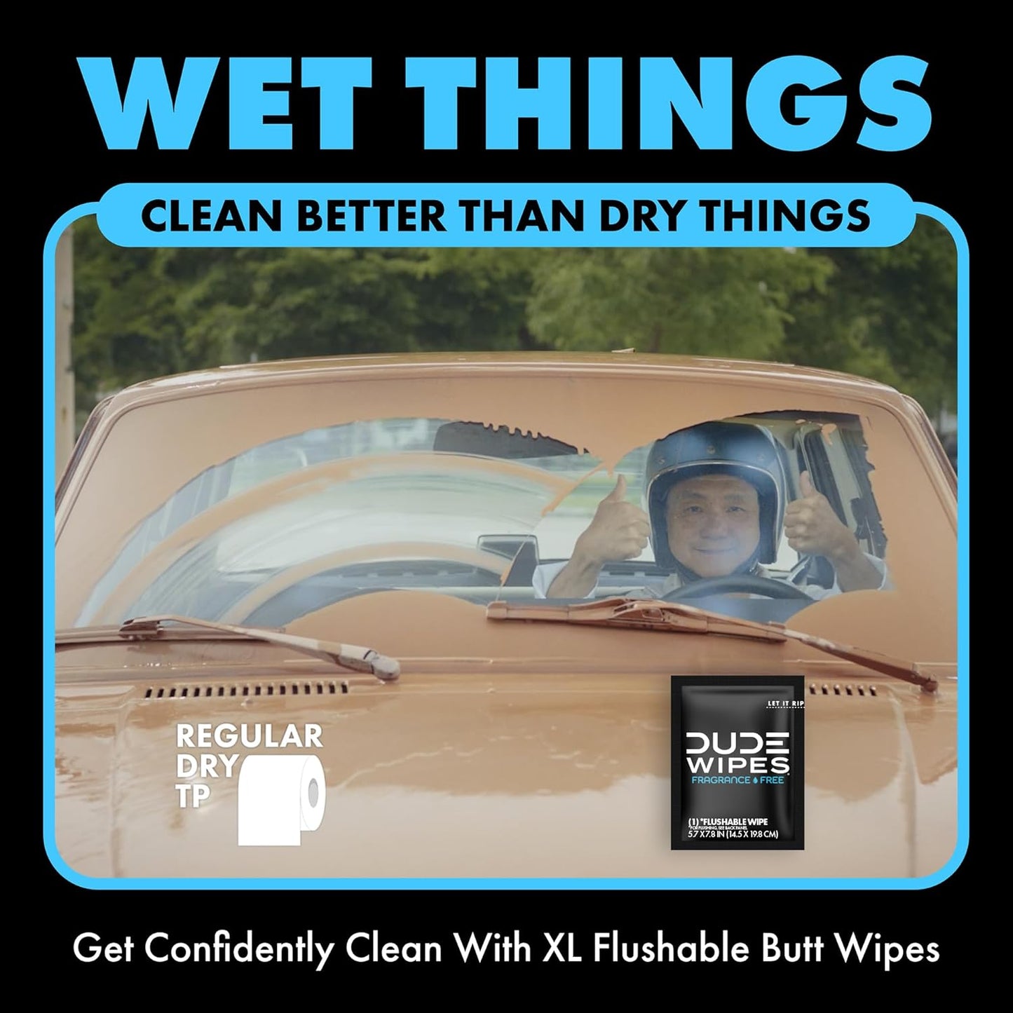 DUDE Flushable Wipes Fragrance Free, ( 30 Wipes )