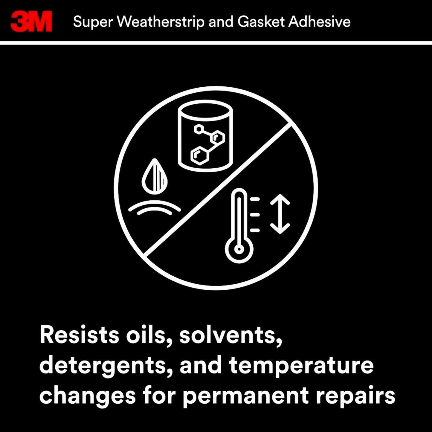 3M Auto Advanced Black Super Weatherstrip and Gasket Adhesive, 147 ml / 5 fl. oz. (08008)