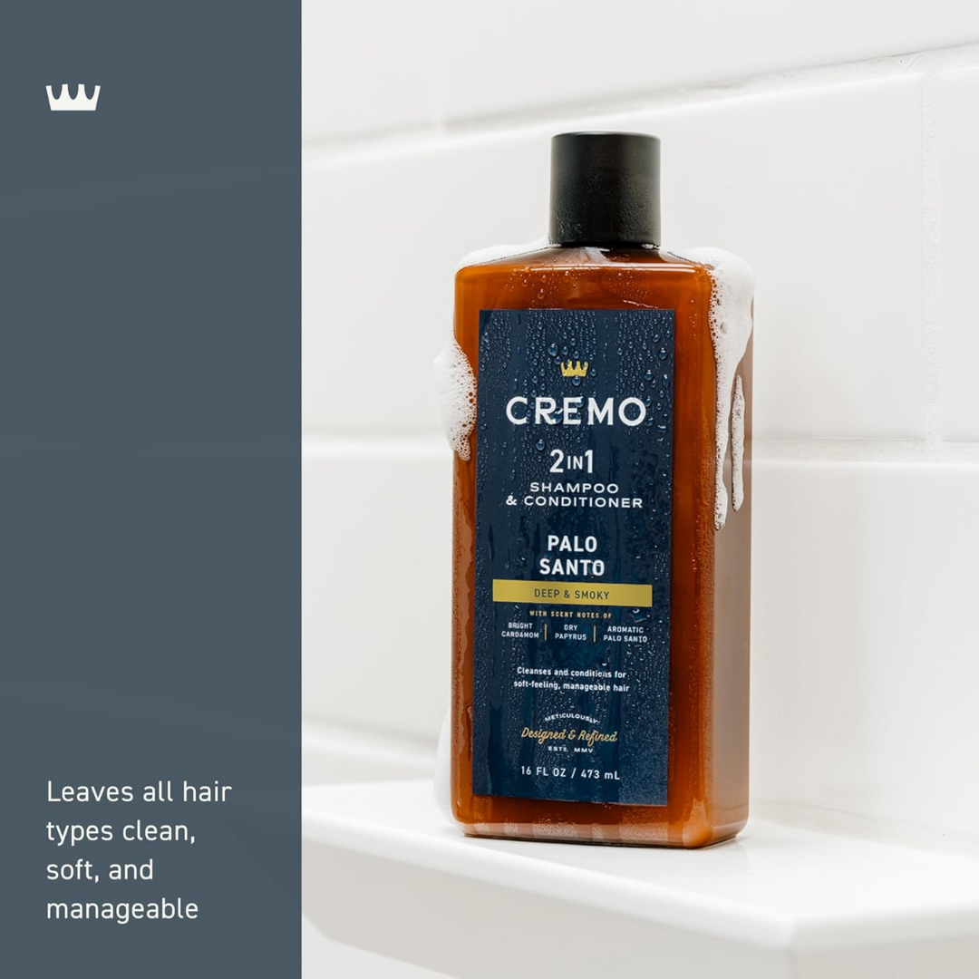 Cremo 2in1 Shampoo & Conditioner Palo Santo Deep & Smoky, 16 oz / 473 ml