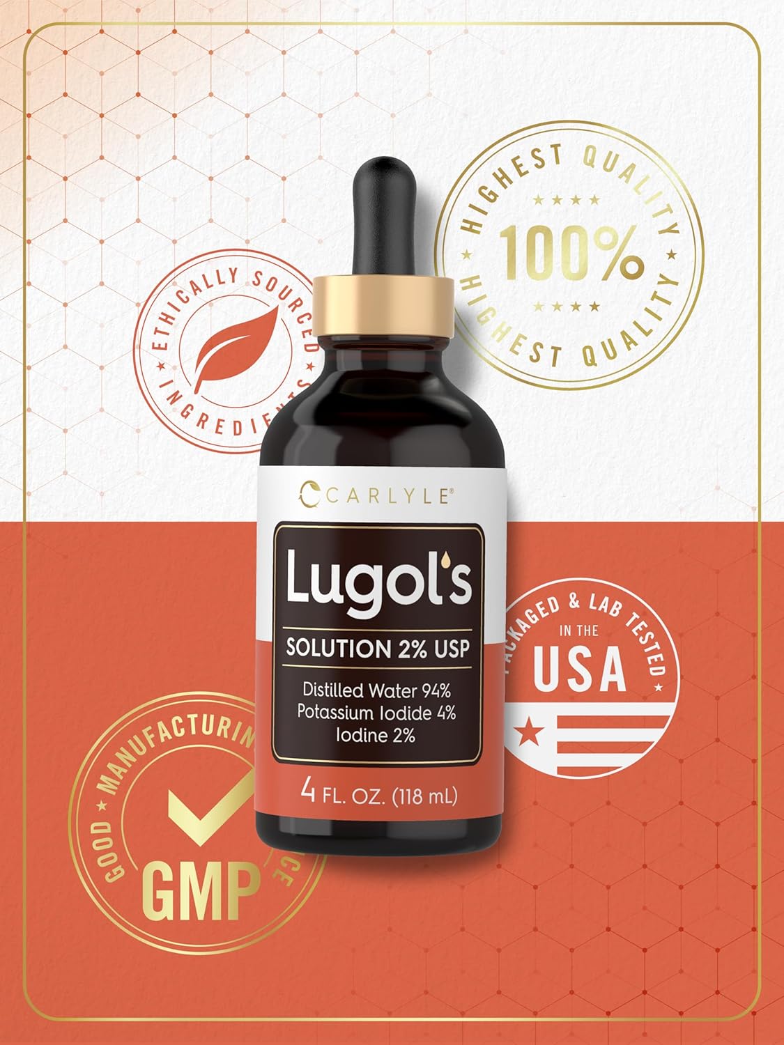 Carlyle Lugols Solution 2% USP 4 fl oz / 118ml