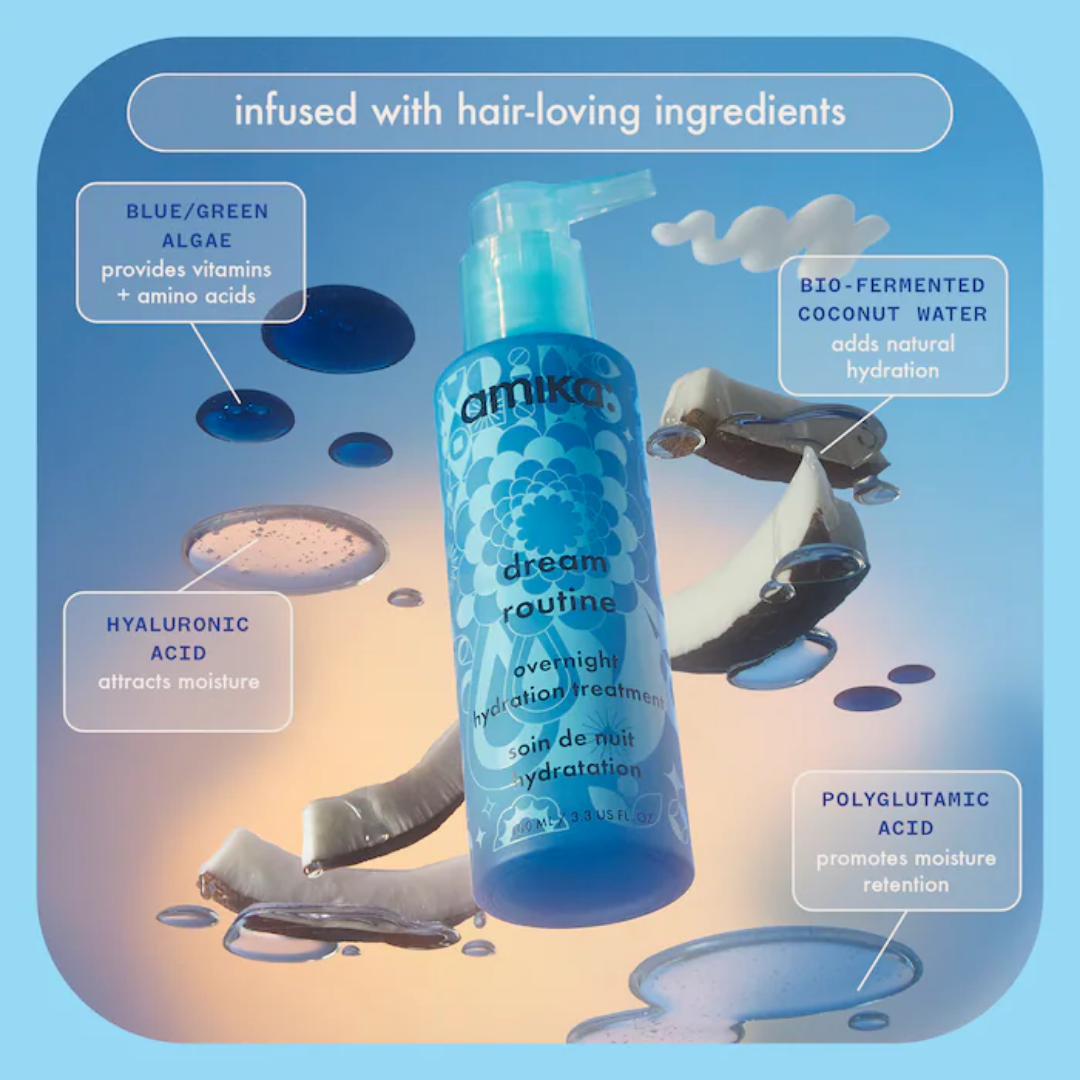 Amika Dream Routine Overnight Hydration Hair Treatment, 100 ml / 3.3 fl. oz.