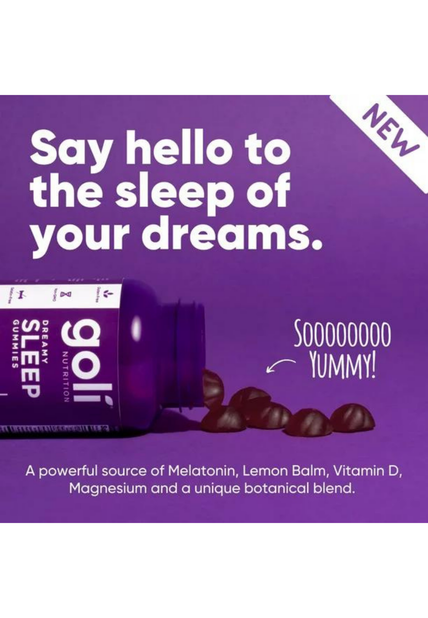 Goli Nutrition Dreamy Sleep Gummies Supplement 60 Pieces