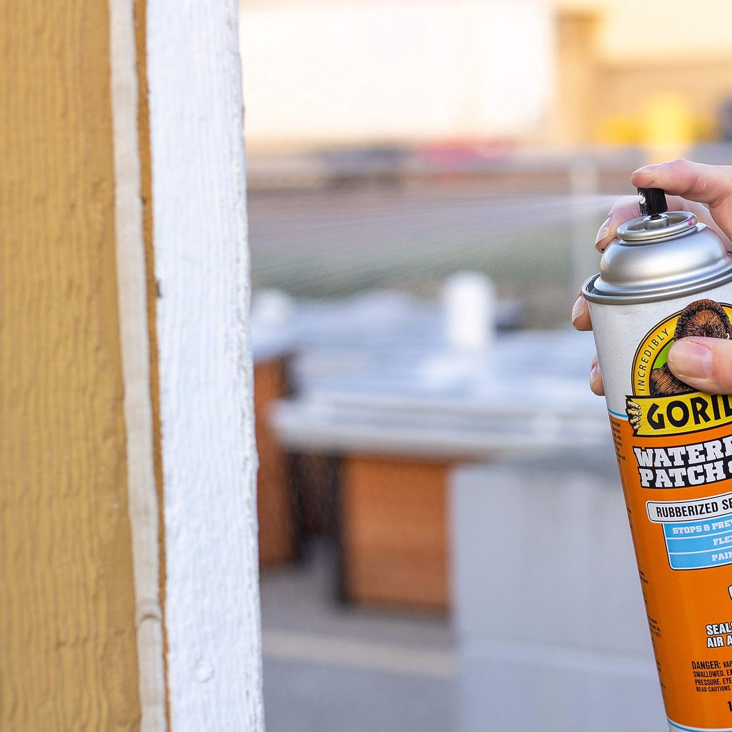 Gorilla Waterproof Patch & Seal Rubberized Sealant Spray White 14 oz 396g