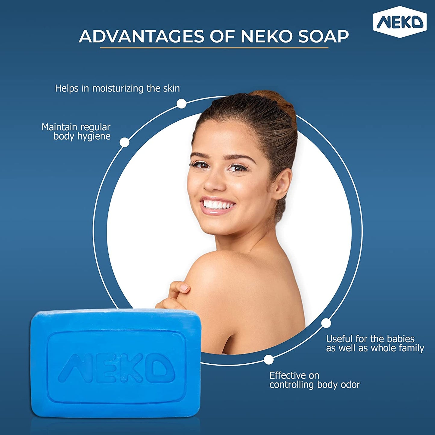 Neko The Original Germicidal Soap for All Skin Types, 2.81 oz. / 80g