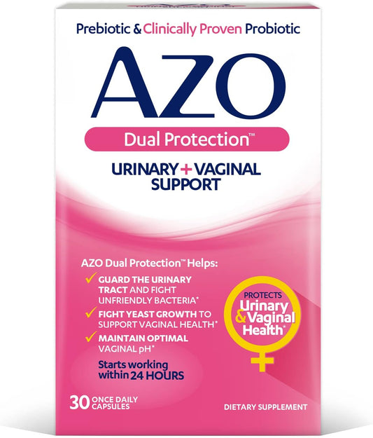 AZO Dual Protection Urinary Support For Women (30 Capsules)