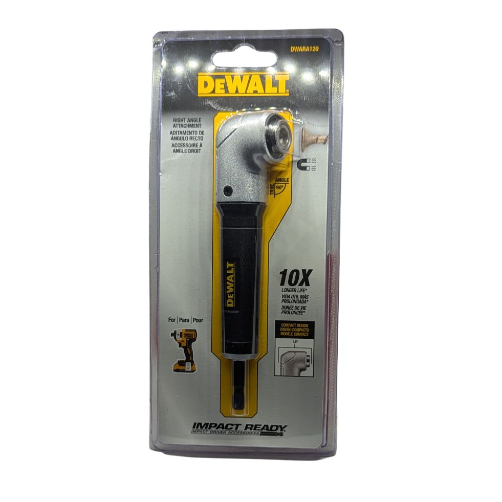 Dewalt Impact Ready Right Angle Attachment For Impact Driver (DWARA120)