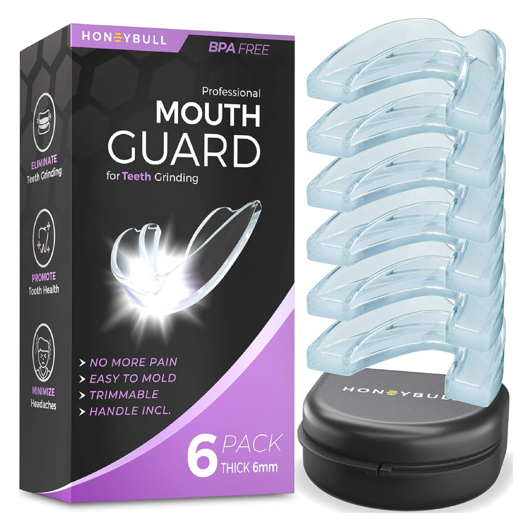 Honeybull Professional Mouth Guard For Teeth Grinding - 6 Pack