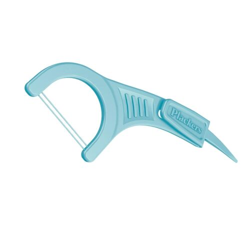 Plackers Twin-Line Cleans Twice As Nice Dental Flossers Cool Mint Flavor 75 Count