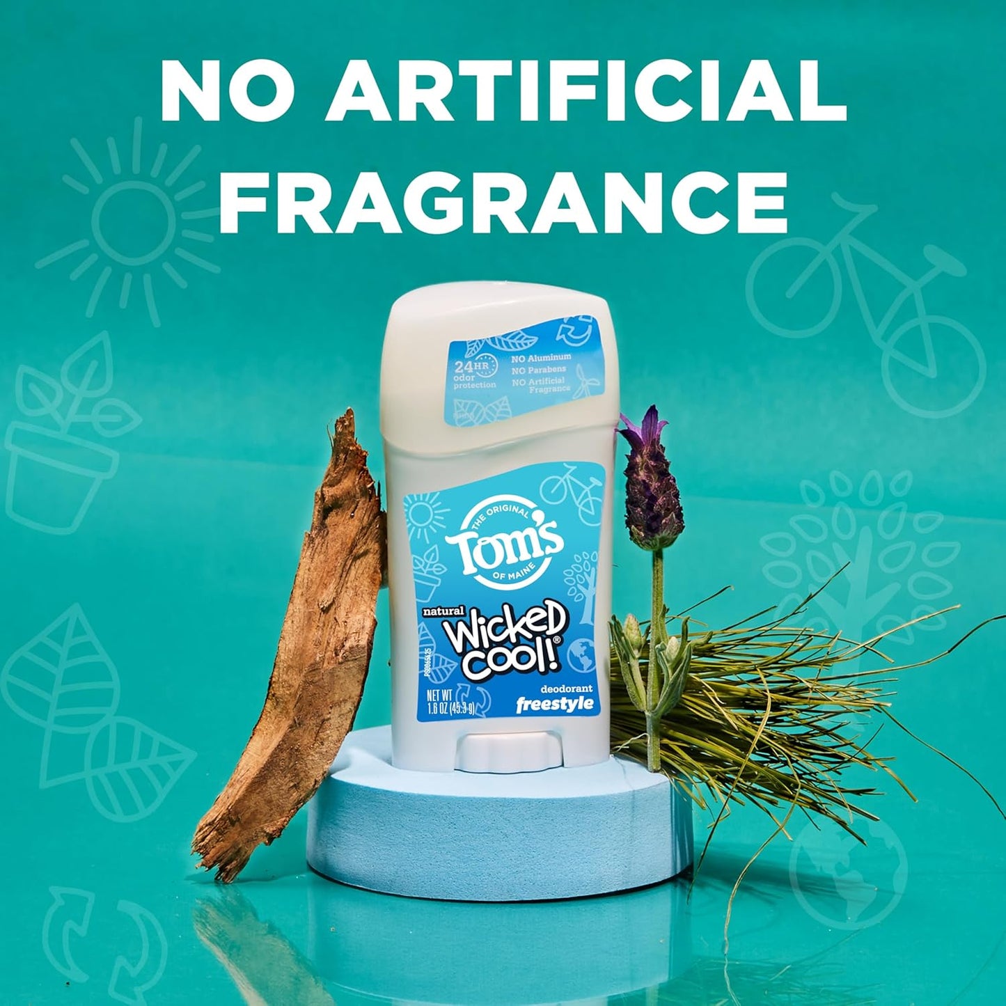 Tom's of Maine Natural Wicked Cool Deodorant Freestyle, 45.3 g / 1.6 oz