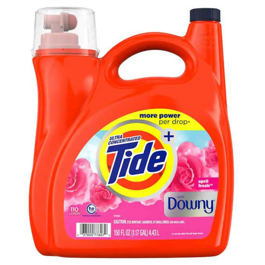 Tide Ultra Concentrated With Downy More Power Per Drop April Fresh 110 Loads - 4.43L