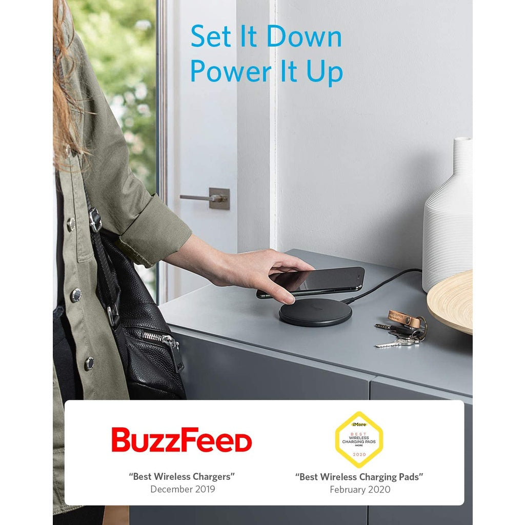 Anker PowerWave PAD Wireless Charger, Qi-Certified, 10W Max