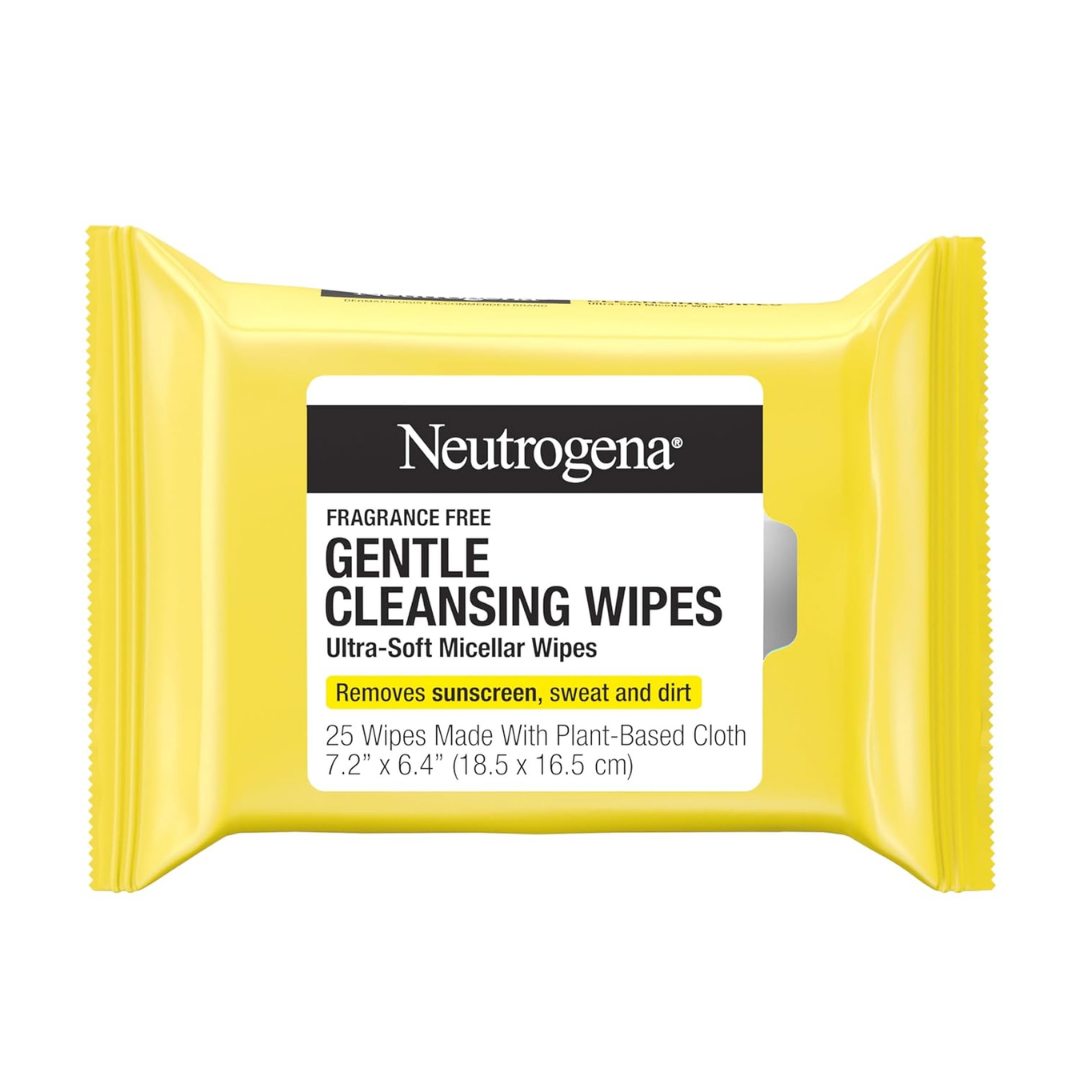 Neutrogena Gentle Cleansing Ultra-Soft Micellar Wipes, 25 Count