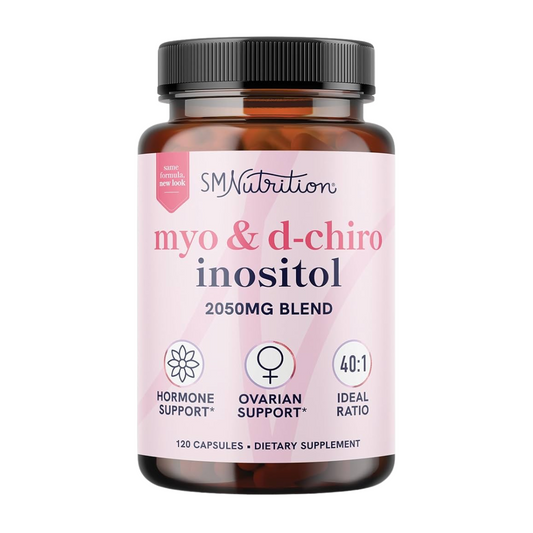 SMNutrition Myo & D-Chiro Inositol 2050mg Blend Hormone Support for Women, 120 Capsules