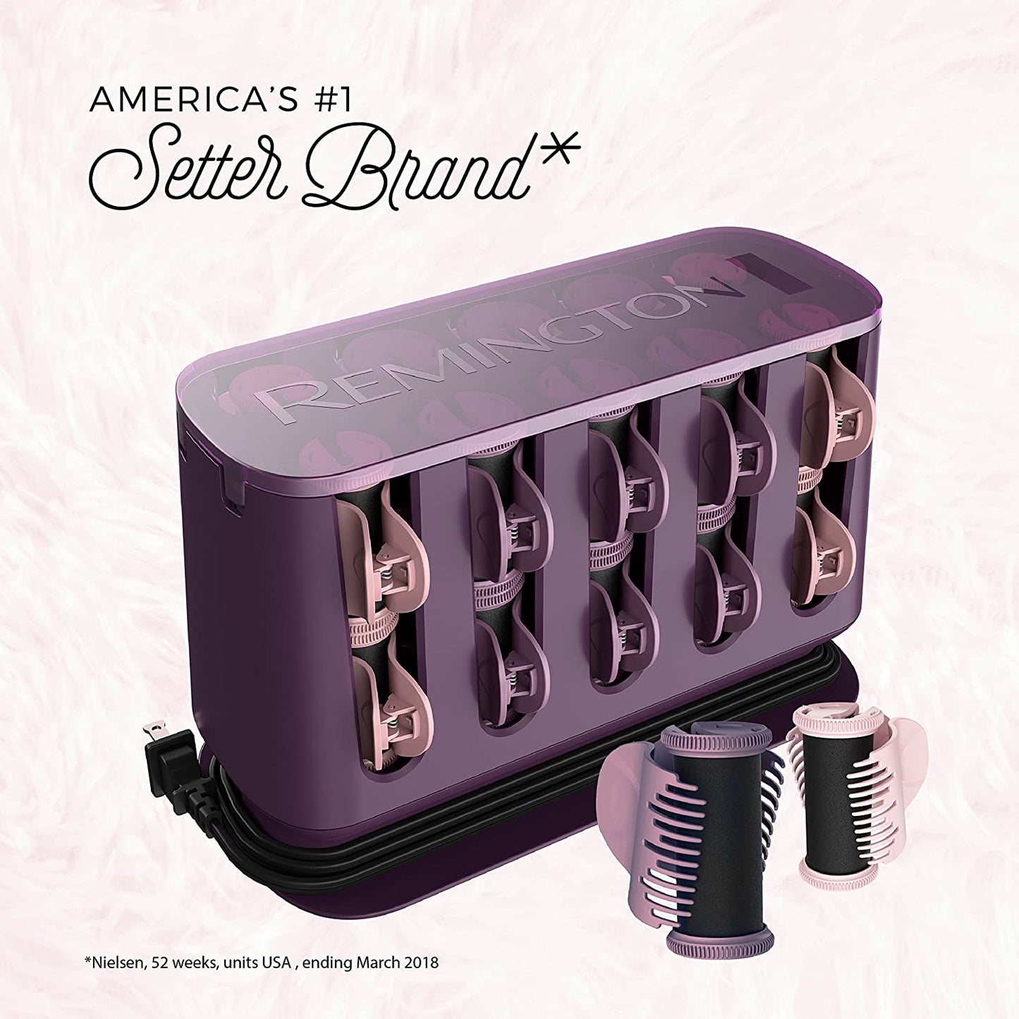 REMINGTON H9100S Pro Hair Setter w/ Thermaluxe Advanced Thermal Technology, Electric Rollers, 1-1 ¼"