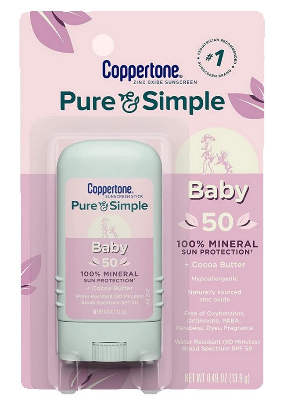 Coppertone Pure & Simple 100% Mineral Sun Protection + Cocoa - 13.9g
