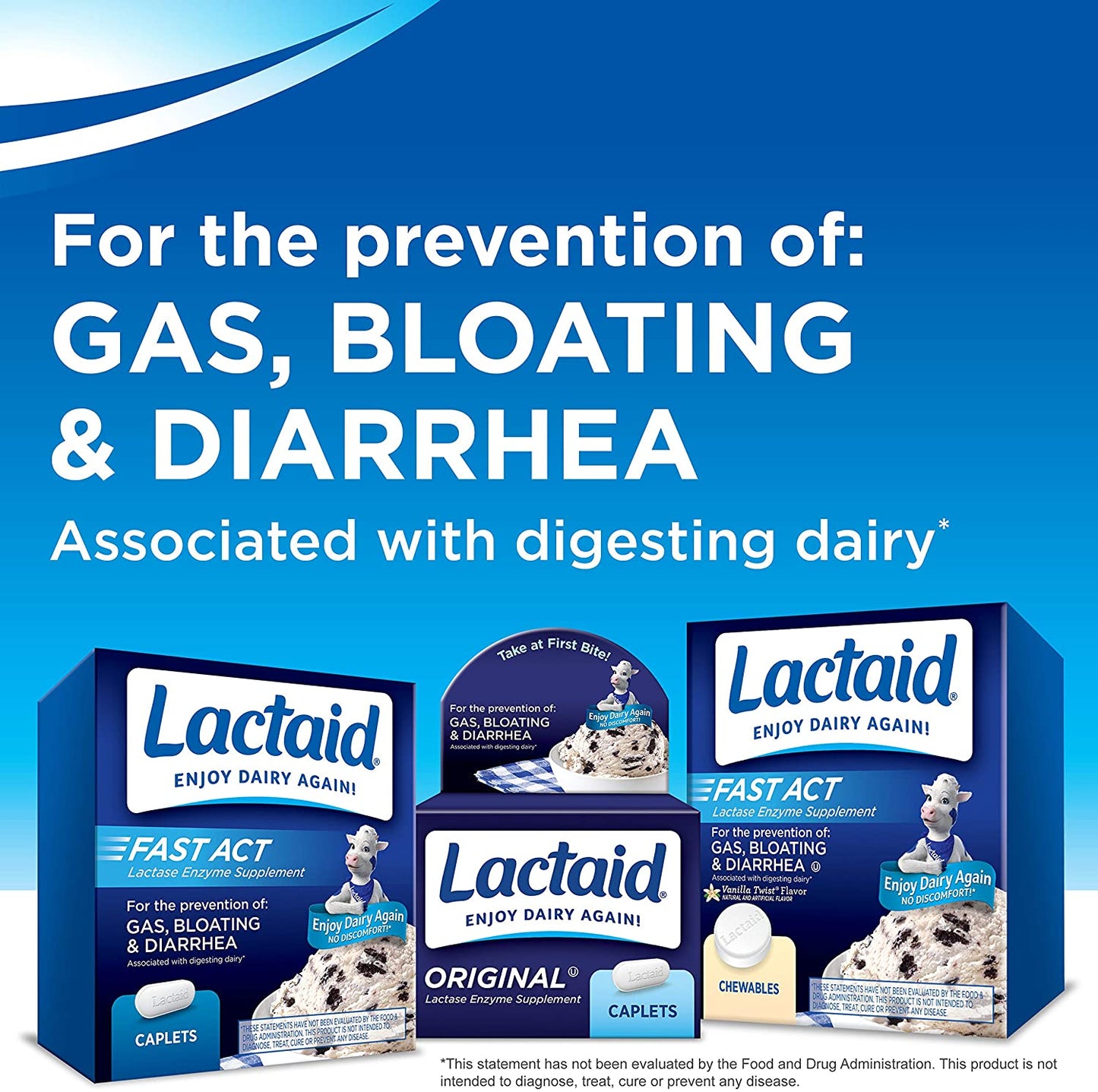 Lactaid Fast Act Lactose Intolerance Relief with Lactase Enzyme - 60 Caplets