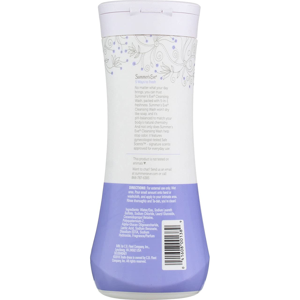 Summer's Eve Delicate Blossom Cleaning Wash For Sensitive Skin 15 Fl Oz (444mL)