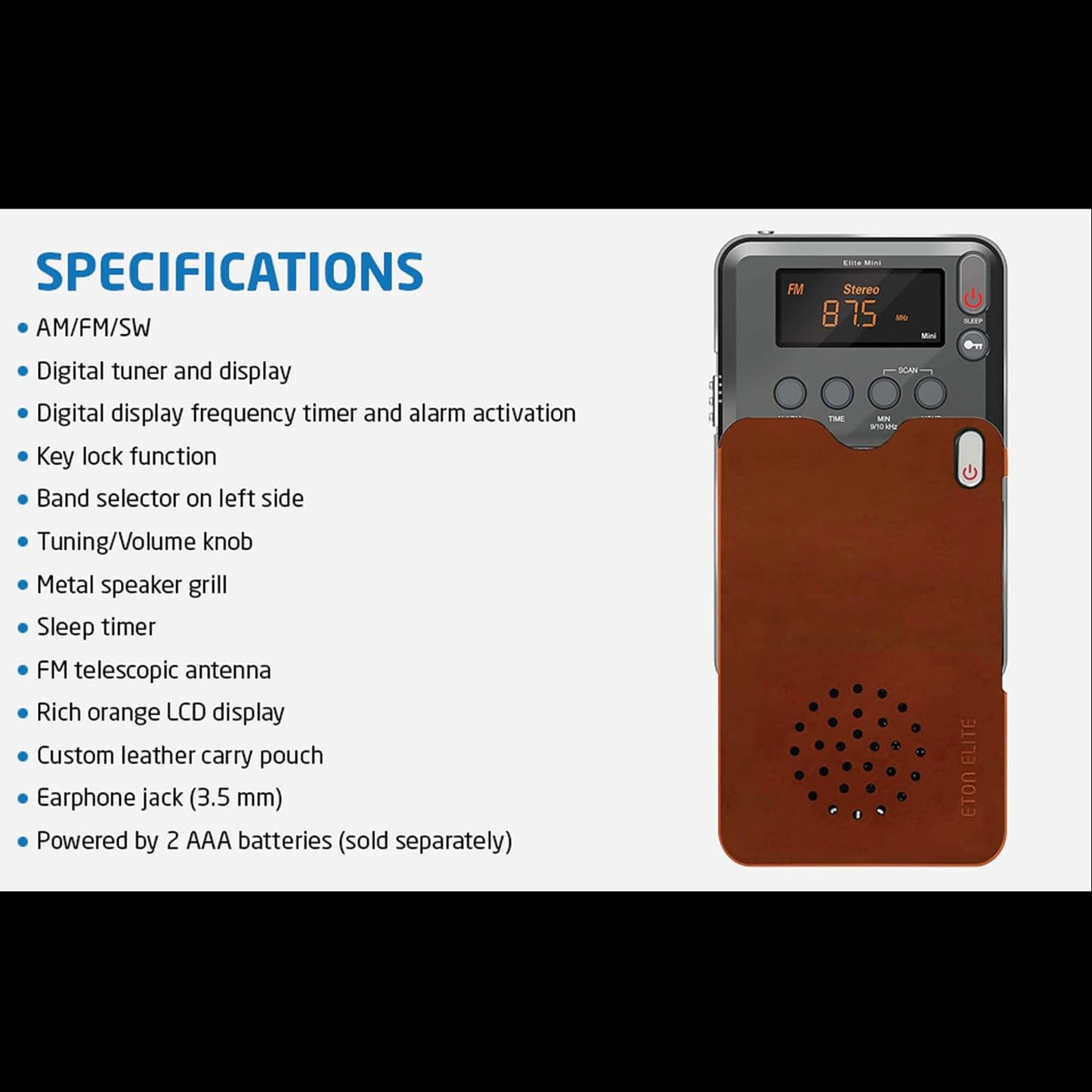 Eton Elite Mini Compact Radio (DAMAGE CASE)