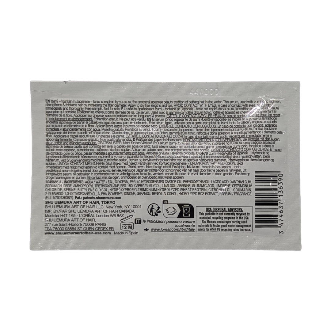Shu Uemura Art of Hair Izumi Tonic Thickening Serum with Rice Water Treatment, 15 ml / 0.5 fl oz