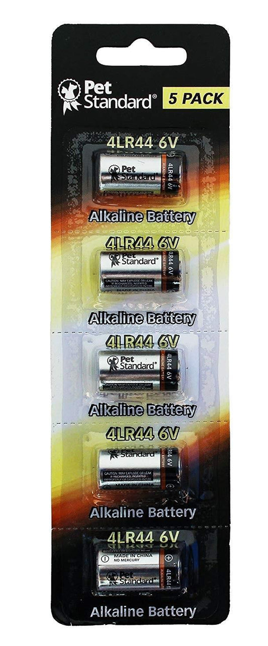 PET STANDARD Alkaline Battery 4LR44 / 476A / PX28A / A544 / K28A / L1325 Dog Collar 6V (5 Pack)