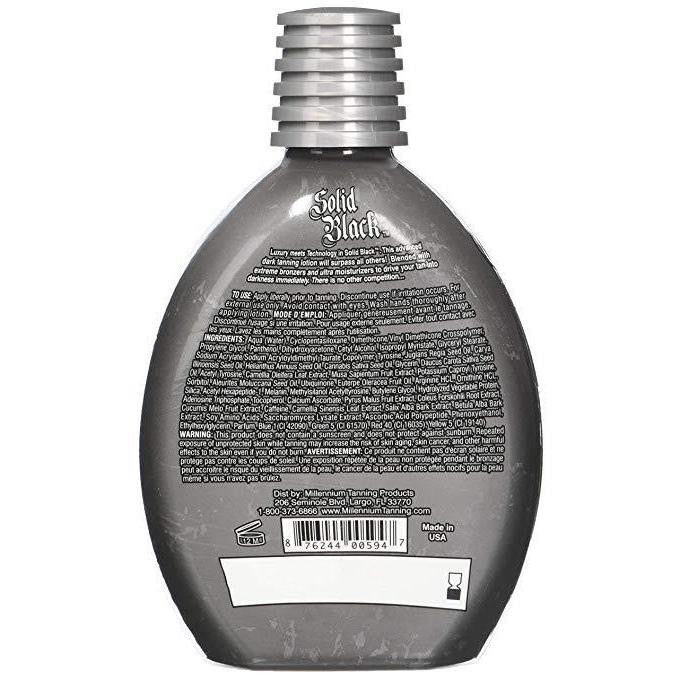 Millenium Tanning Solid Black Ultra Advanced Silicone Bronzer Dark Tanning Lotion 100x 13.5 oz