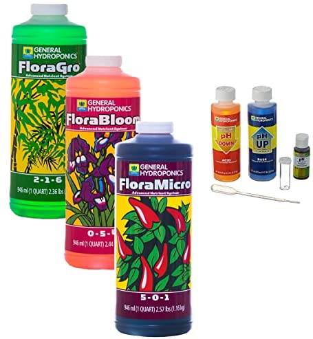 General Hydroponics FloraBloom, FloraMIcro & FloraGro Advanced Nutrient System Combo, 1 Pint / 473ml