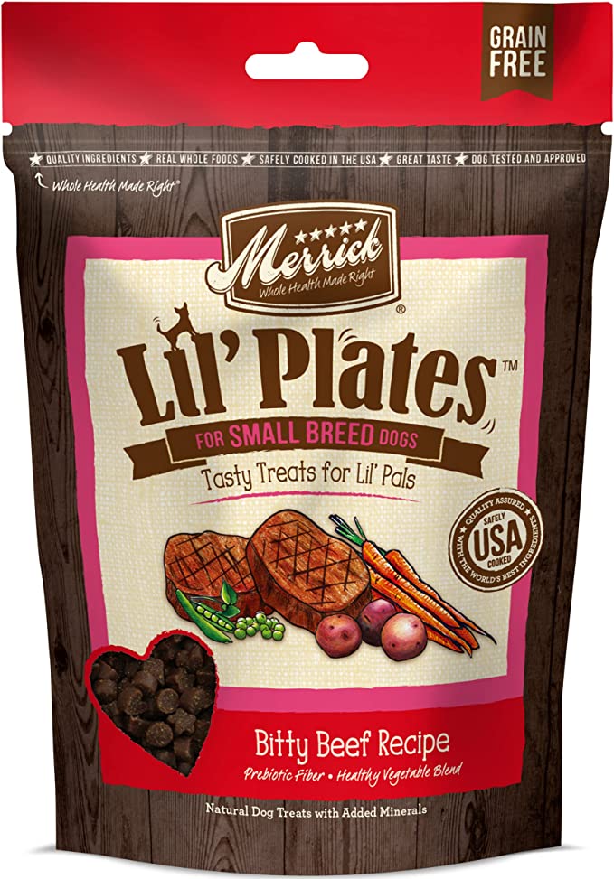 Merrick Lil' Plates for Small Breed Dogs Bitty Beef Flavor 5 Oz (141 g) PACKAGING MAY VARY