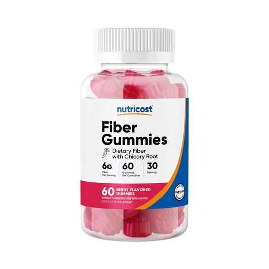 Nutricost Fiber Gummies 6 g Berry Flavored, 60 Count