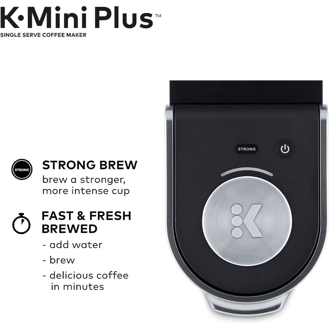Keurig K-Mini Plus Single Serve K-Cup Pod Coffee Maker Matte Black, 6 to 12 oz