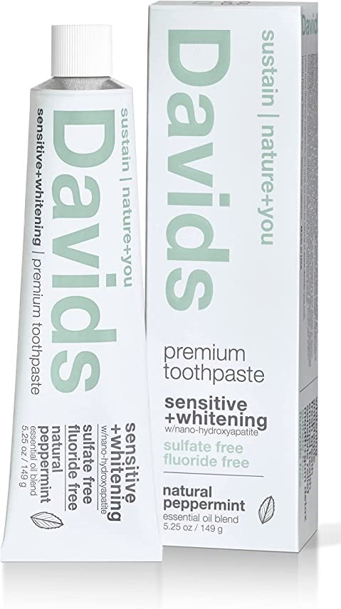 David's Premium Toothpaste Sensitive + Whitening Natural Peppermint 149g