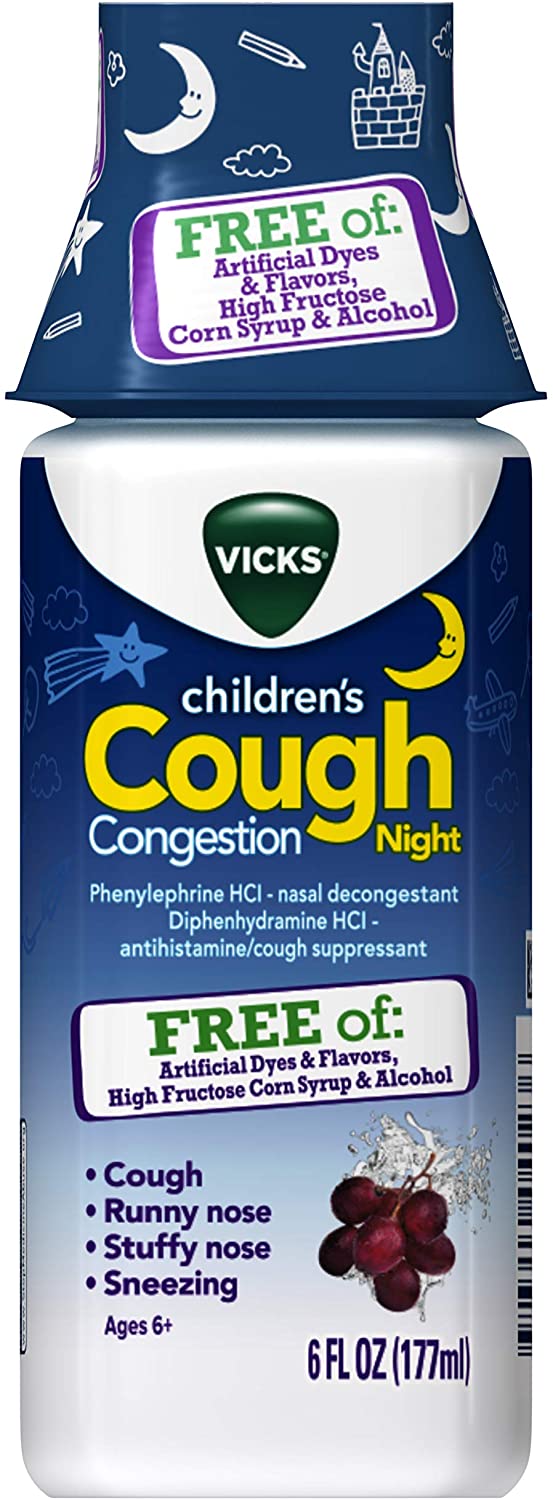 Vicks Children's Cough and Congestion Night Relief, 6 fl.oz / 177ml