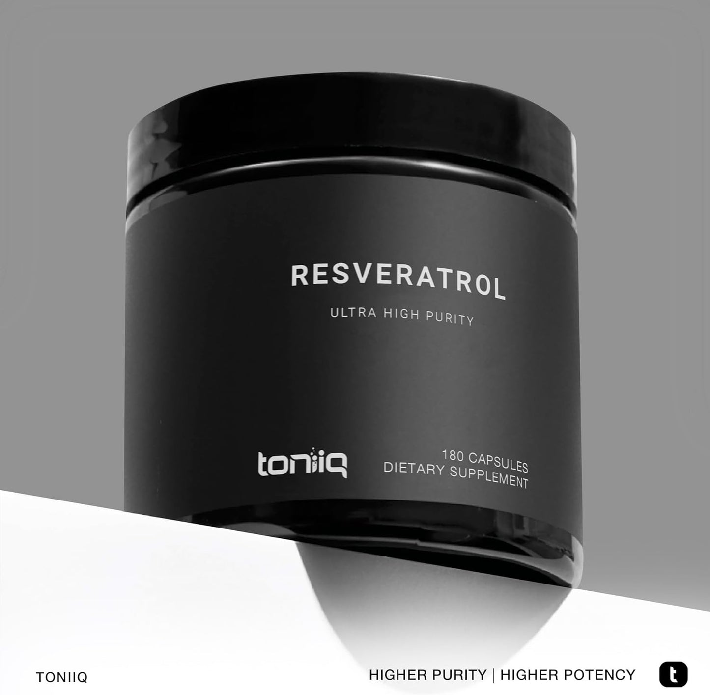 Toniiq Resveratrol Ultra High Purity Supplement 180 Capsules
