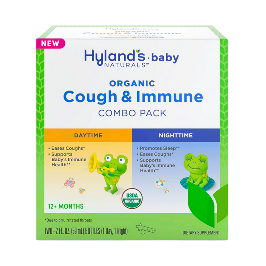 Hyland's Baby Natural Organic Cough & Immune Combo Pack Daytime & Nighttime (59ml Each Bottle)
