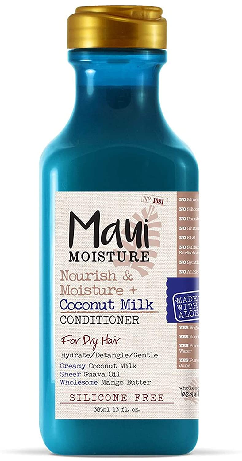 Maui Moisture Nourish & Moisture + Coconut Milk Conditioner, For Dry Hair, Silicone Free, 13 fl.oz 385 ml