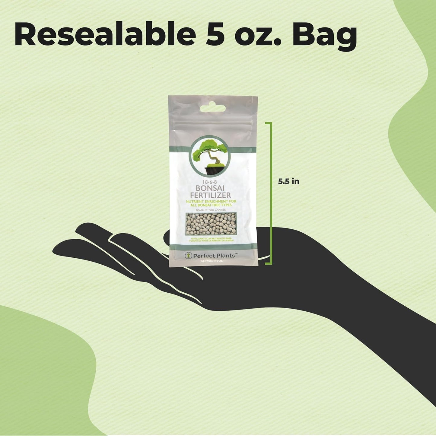 Perfect Plants 18-6-8 Bonsai Fertilizer Pellets for All Bonsai Tree Types, 5 oz