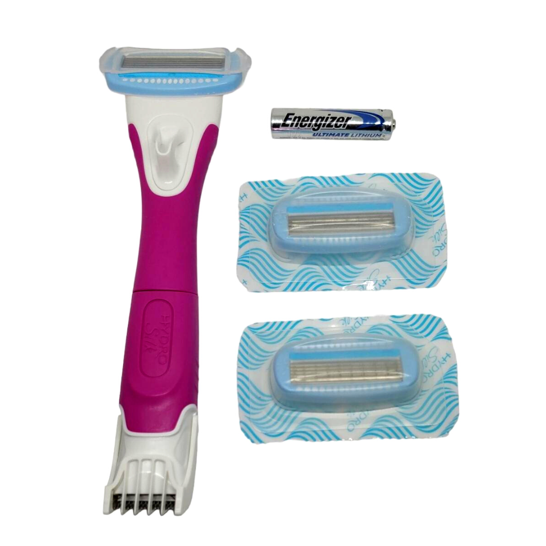 Schick Hydro Silk Trimstyle Razor For Women - 1 Handle & 3 Razor Blade Refills (Packaging May Vary)