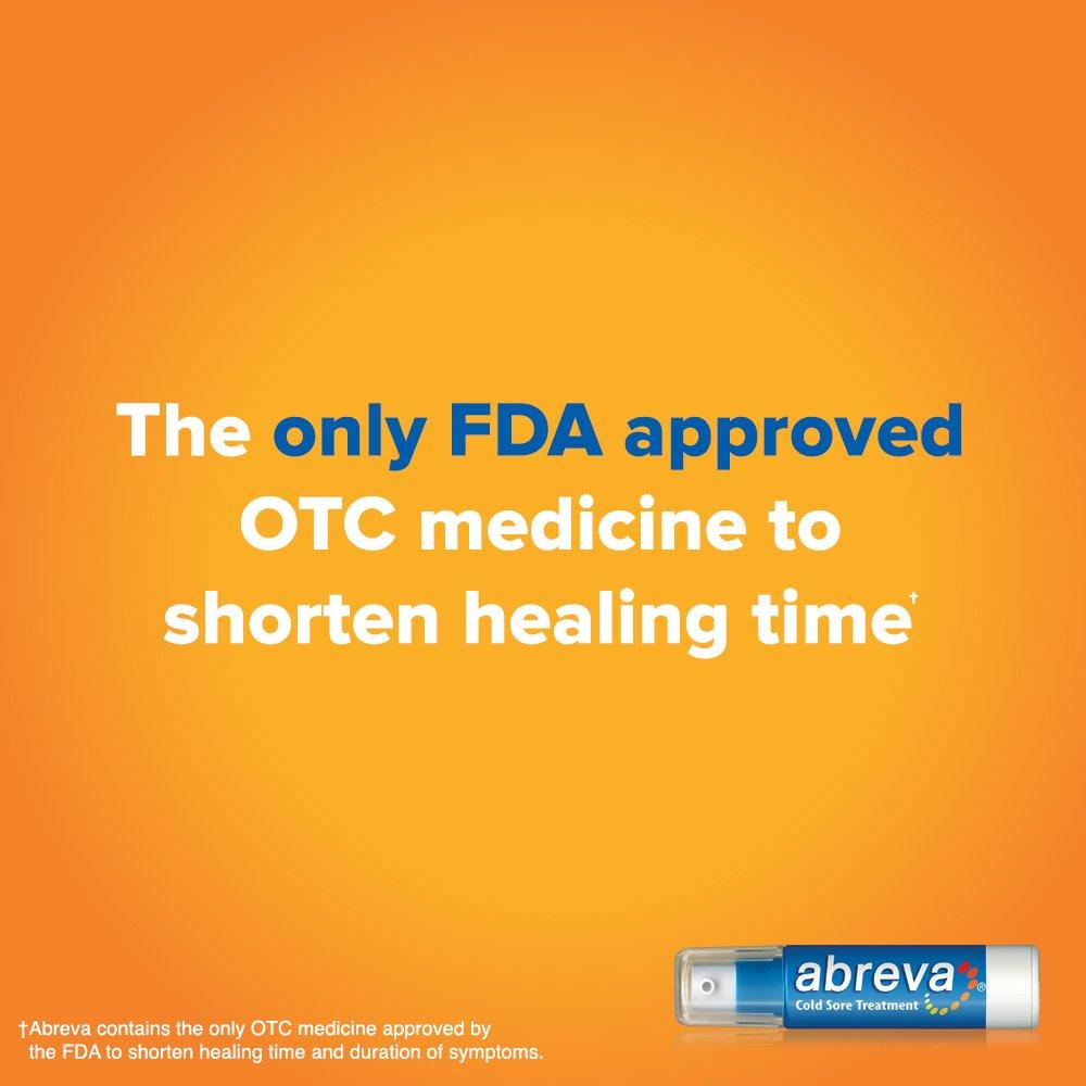 Abreva 10% Cream Pump, Only FDA Approved Treatment for Cold Sore/Fever Blister, 2 grams