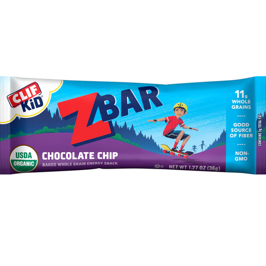 Clif Kid Z Bar Chocolate Chip Baked Whole Grain Energy Snack 1.27 Oz / 36g