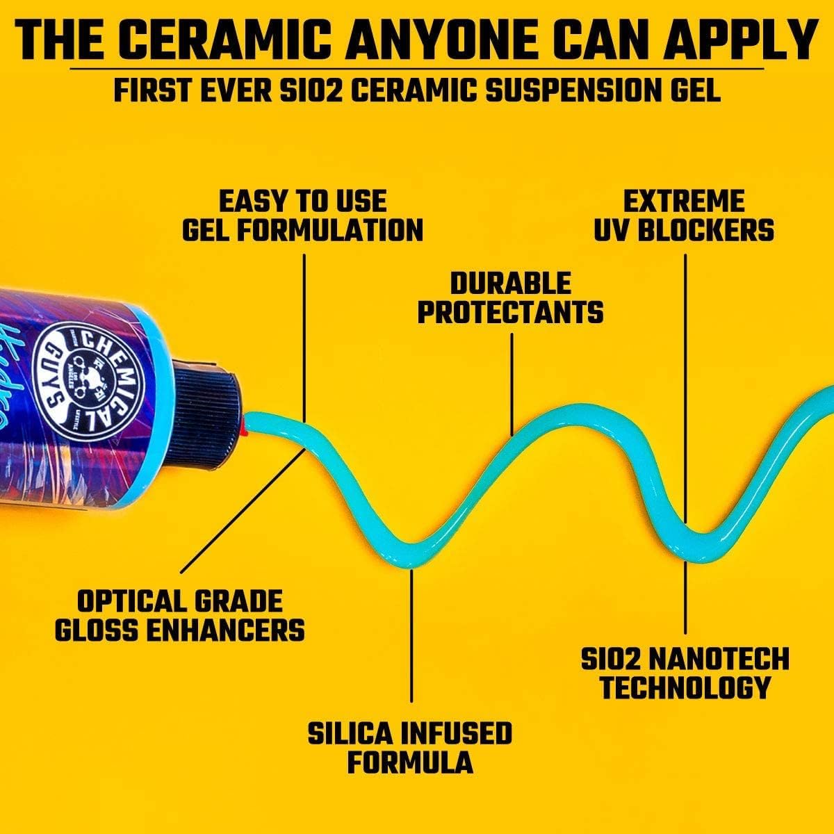 Chemical Guys HydroSlick Ceramic Coating Hyperwax, 473 ml / 16 fl. oz, ( WAC22916)